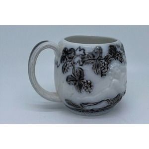 Vintage Upsala Ekeby Gefle Made In Sweden Mullbar Cherub and Grapes Mug
